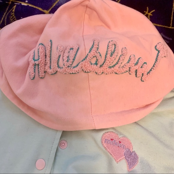 milklim pastel bomber reversible jacket button up - Picture 4 of 5